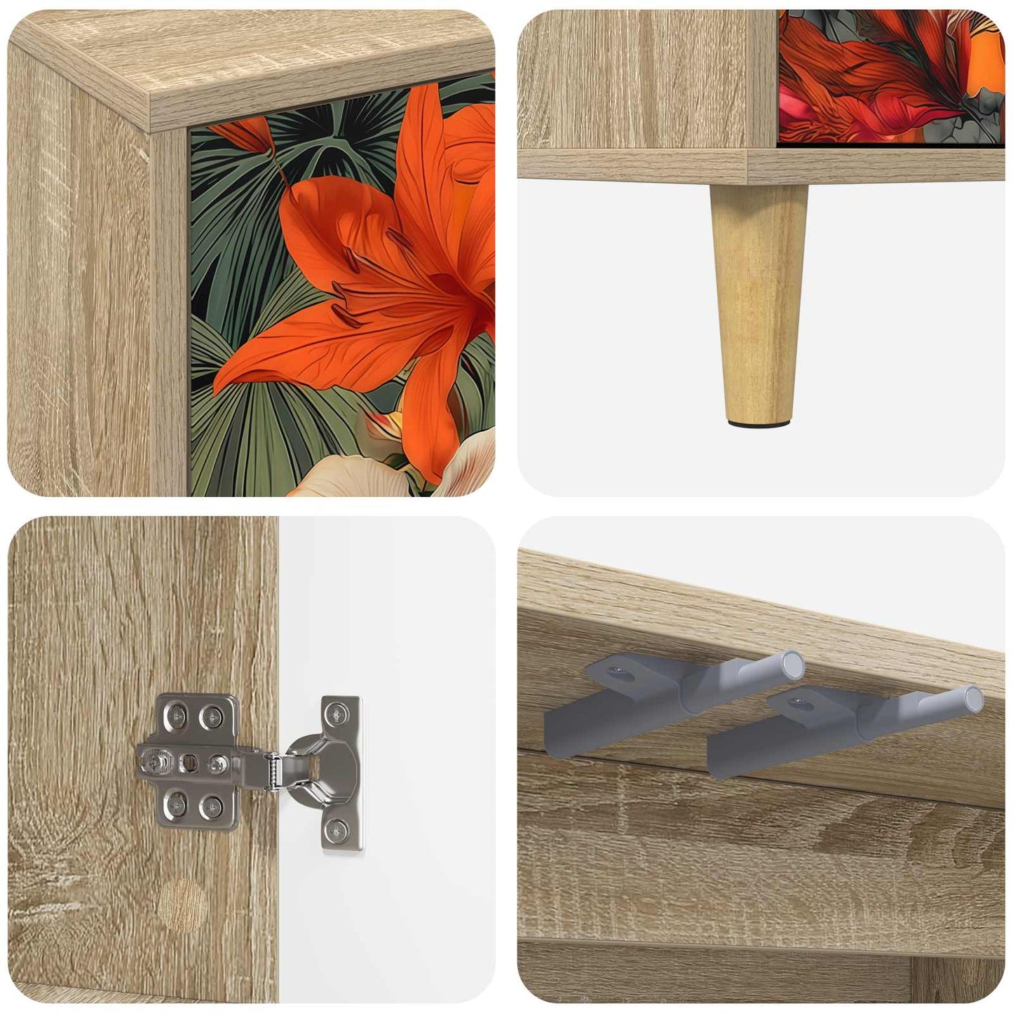vidaXL Πλαϊνό γραφείο GENNEP Sonoma 102 x 33 x 75 εκ.