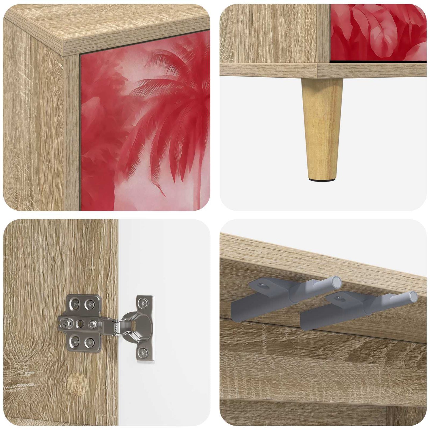 vidaXL Πλαϊνό γραφείο AACHEN Sonoma 102 x 33 x 75 εκ.