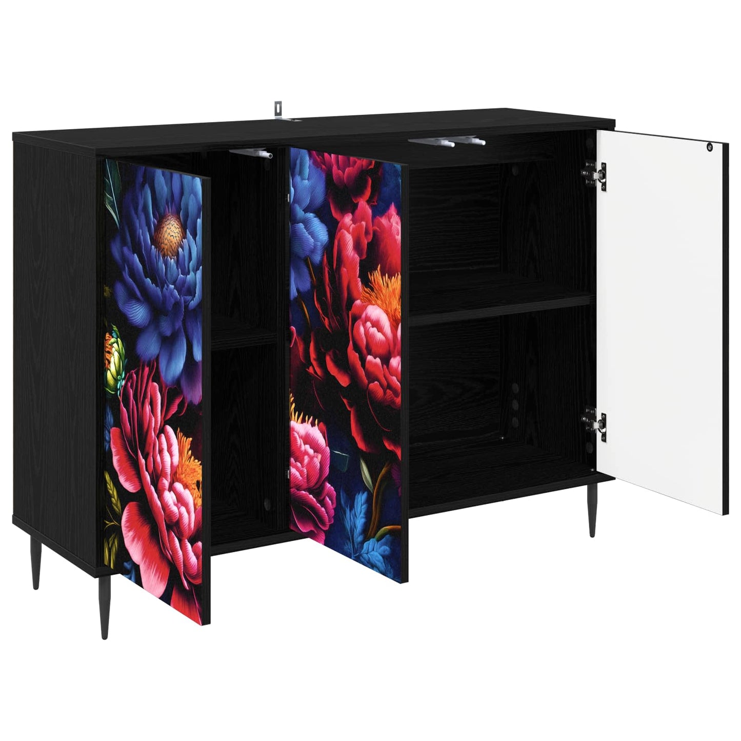 vidaXL Πλαϊνό γραφείο KIEL Μαύρη Δρυς 102 x 33 x 76 εκ.
