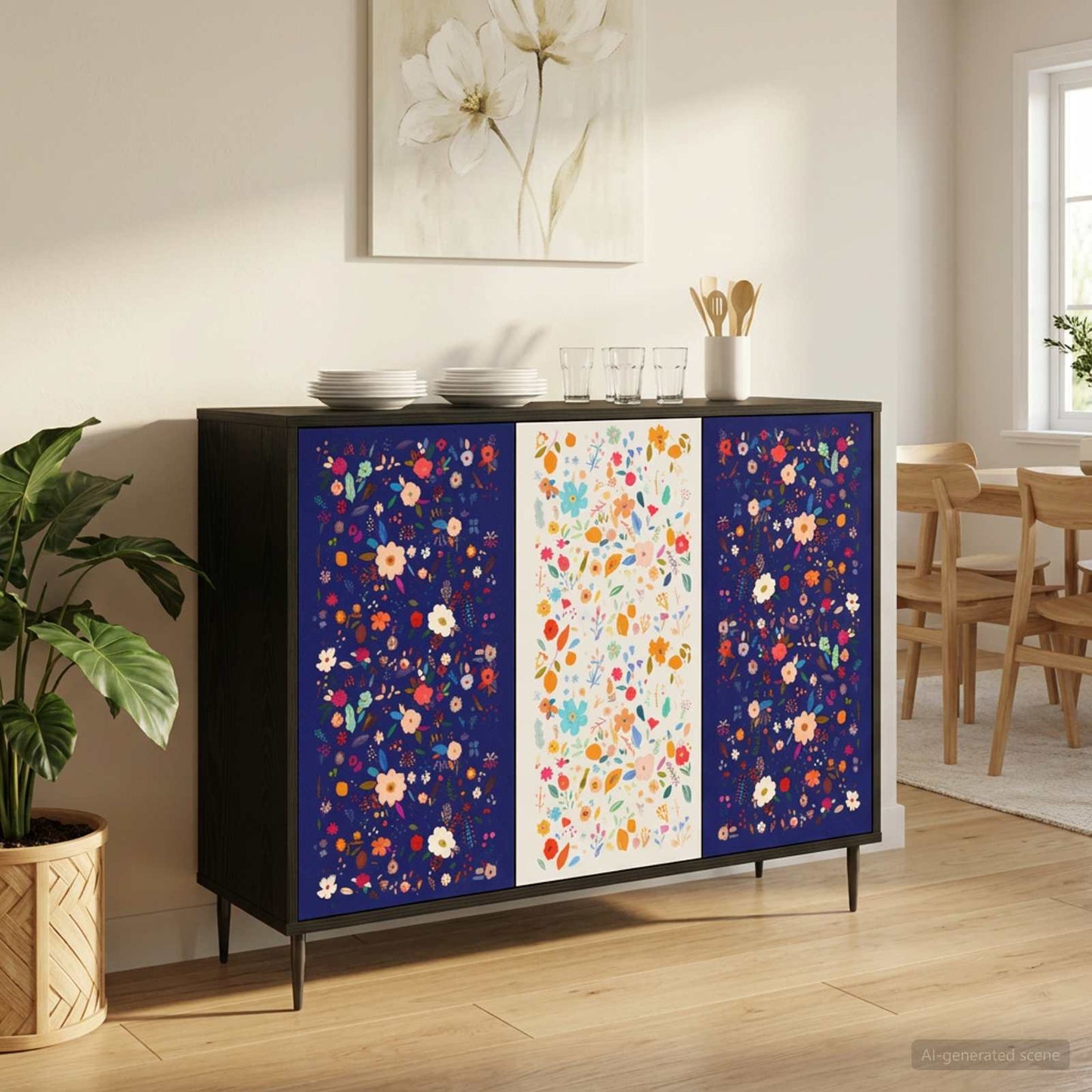 vidaXL Πλαϊνό γραφείο MAINZ Μαύρη Δρυς 102 x 33 x 76 εκ.