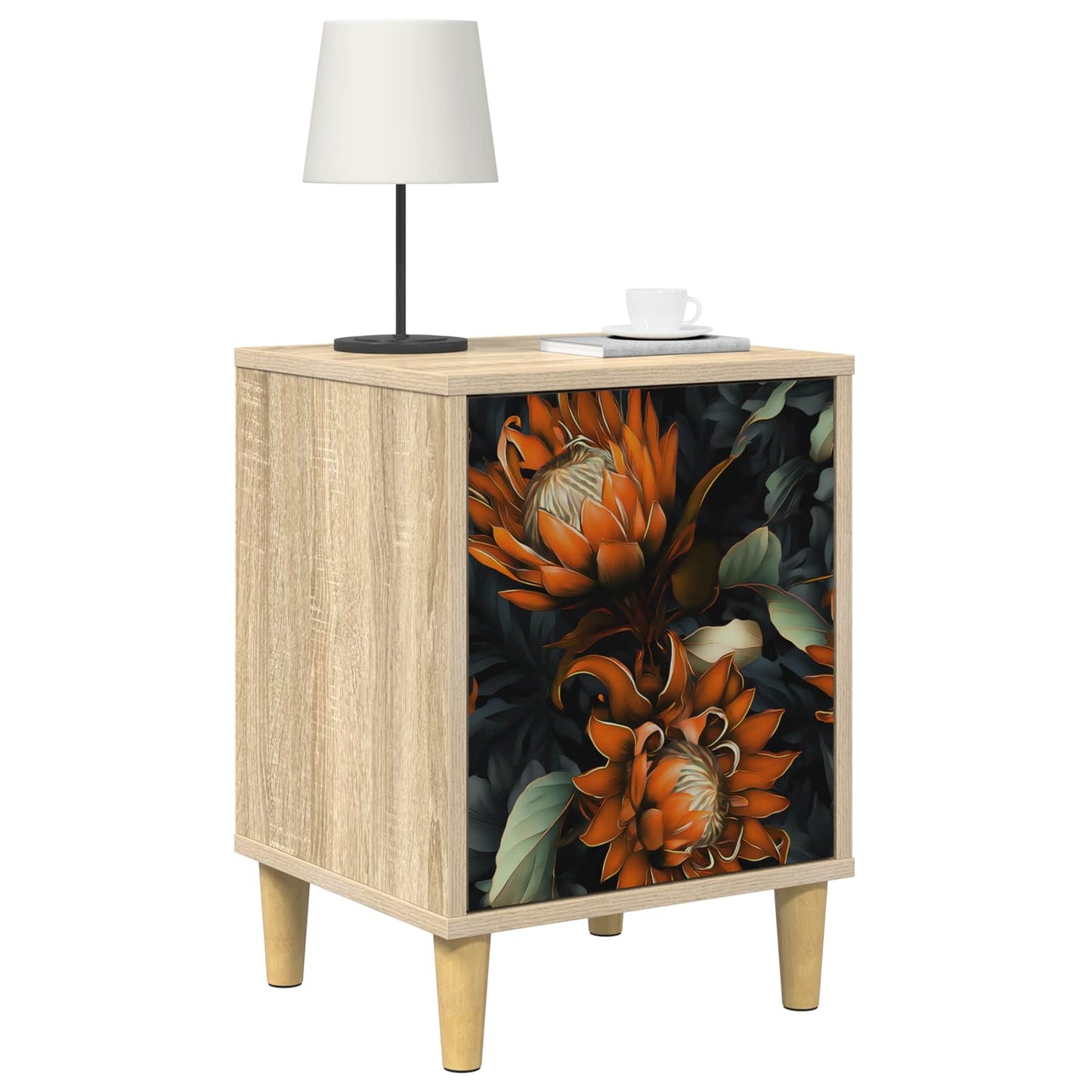 vidaXL Κομοδίνο LOCHEM Sonoma Δρυς 36 x 33 x 50 εκ. Επεξεργασμένο Ξύλο