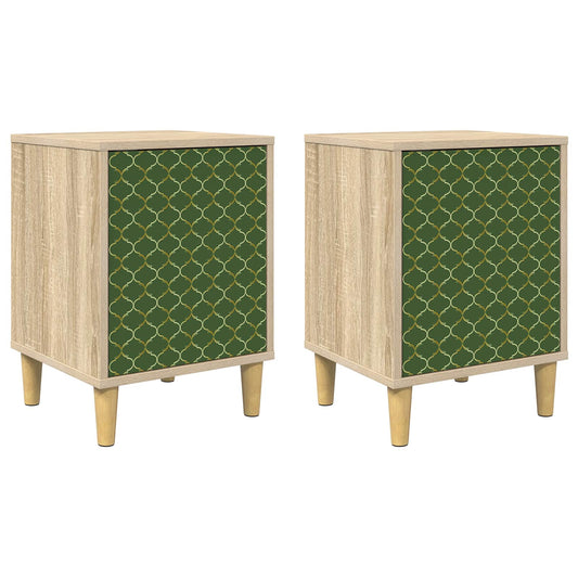 vidaXL Κομοδίνο GELEEN 2 τμχ. Sonoma Δρυς 36 x 33 x 50 εκ.