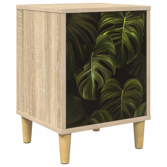 vidaXL Κομοδίνο ELBURG Sonoma Δρυς 36 x 33 x 50 εκ. Επεξεργασμένο Ξύλο