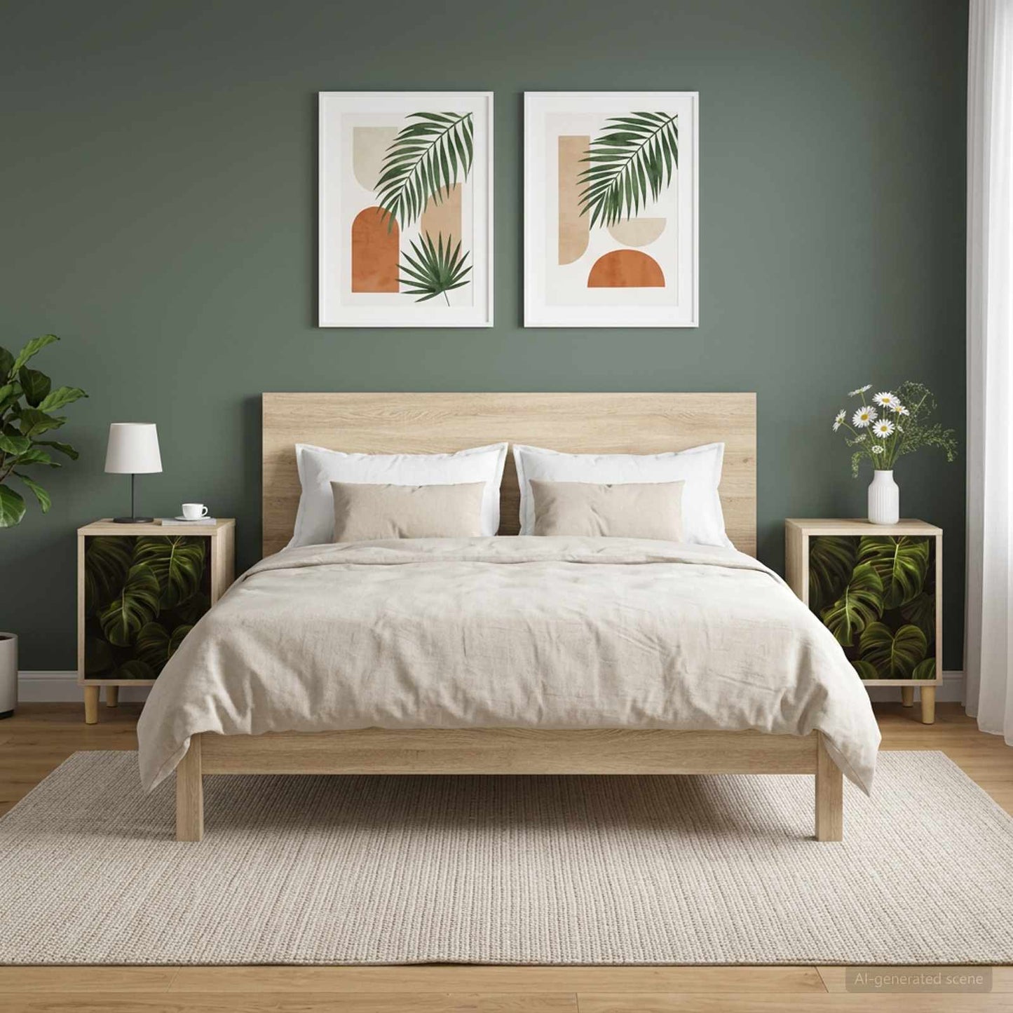 vidaXL Κομοδίνο ELBURG 2 τμχ. Sonoma Δρυς 36 x 33 x 50 εκ.