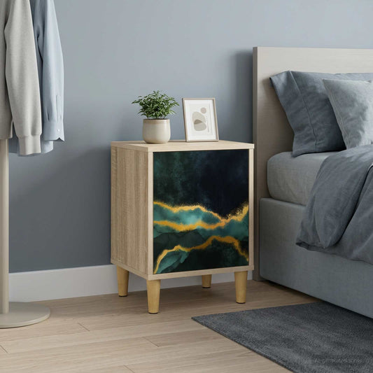 vidaXL Κομοδίνο WIJHE Sonoma Δρυς 36 x 33 x 50 εκ. Επεξεργασμένο Ξύλο