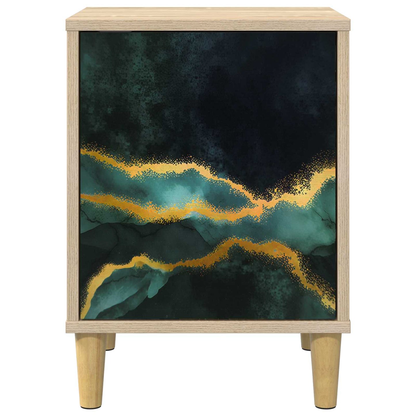 vidaXL Κομοδίνο WIJHE Sonoma Δρυς 36 x 33 x 50 εκ. Επεξεργασμένο Ξύλο