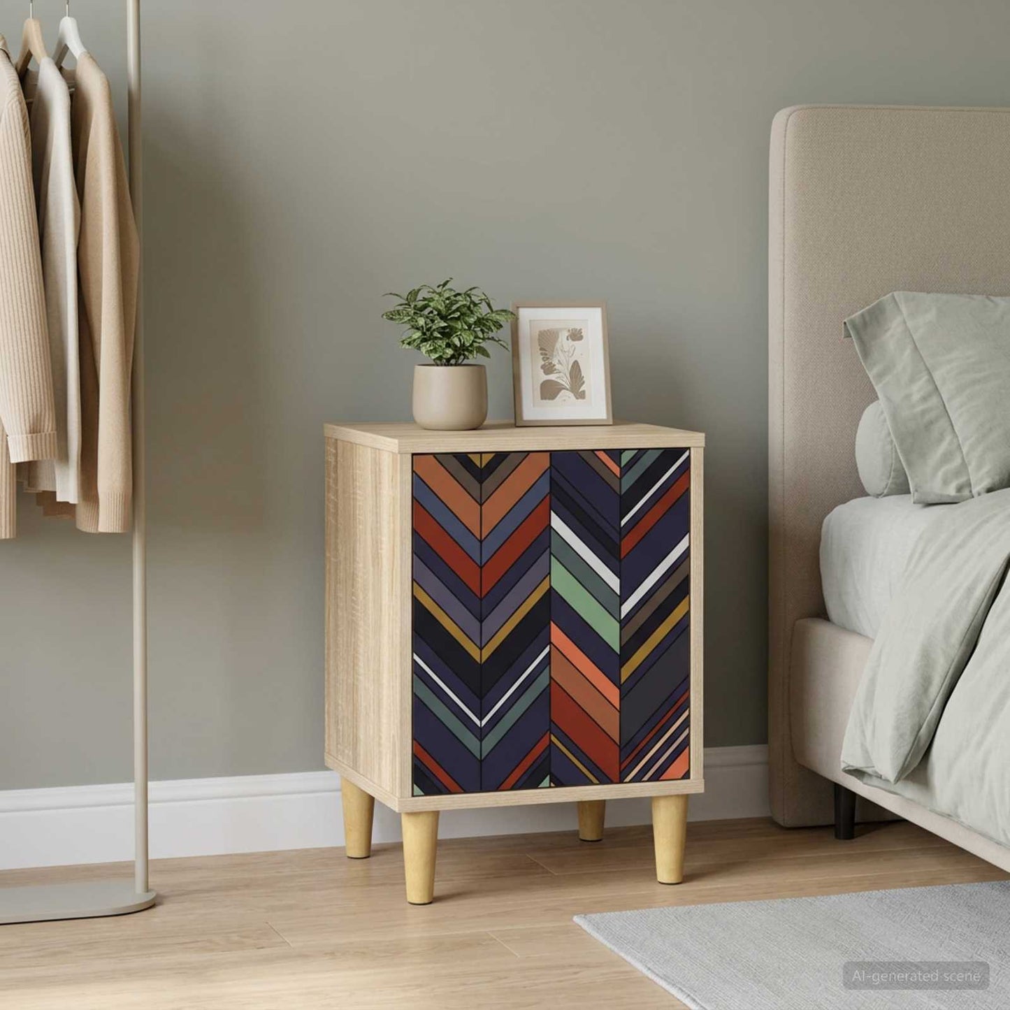 vidaXL Κομοδίνο OMMEN Sonoma Δρυς 36 x 33 x 50 εκ. Επεξεργασμένο Ξύλο