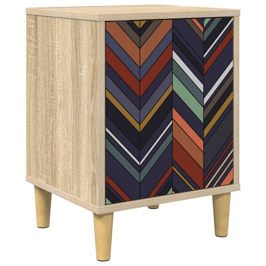 vidaXL Κομοδίνο OMMEN Sonoma Δρυς 36 x 33 x 50 εκ. Επεξεργασμένο Ξύλο