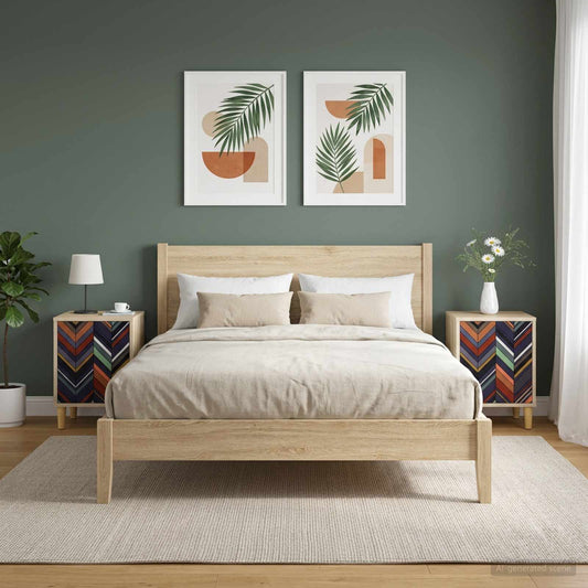 vidaXL Κομοδίνο OMMEN 2 τμχ. Sonoma Δρυς 36 x 33 x 50 εκ.