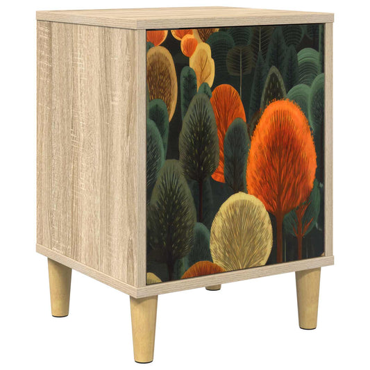 vidaXL Κομοδίνο ZAANDAM Sonoma Δρυς 36 x 33 x 50 εκ.