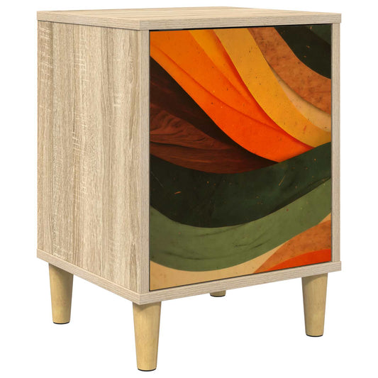 vidaXL Κομοδίνο BONN Sonoma Δρυς 36 x 33 x 50 εκ. Επεξεργασμένο Ξύλο