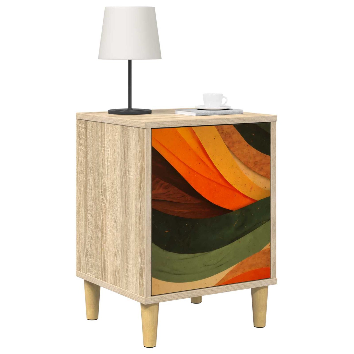 vidaXL Κομοδίνο BONN Sonoma Δρυς 36 x 33 x 50 εκ. Επεξεργασμένο Ξύλο