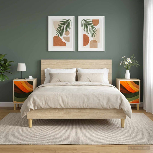 vidaXL Κομοδίνο BONN 2 τμχ. Sonoma Δρυς 36 x 33 x 50 εκ.