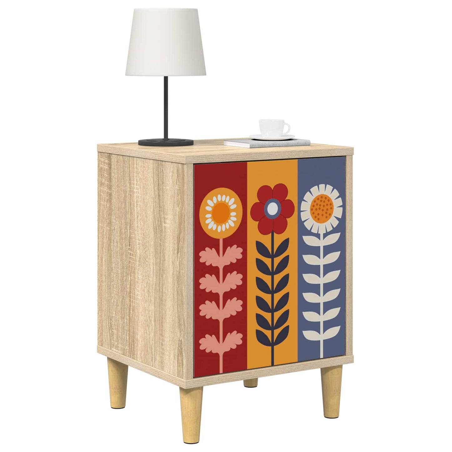vidaXL Κομοδίνο ESSEN Sonoma Δρυς 36 x 33 x 50 εκ. Επεξεργασμένο Ξύλο