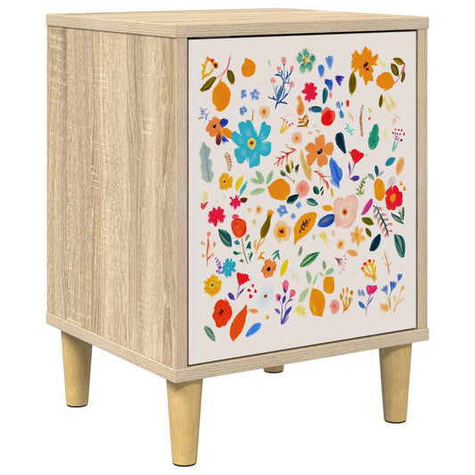 vidaXL Κομοδίνο MAINZ Sonoma Δρυς 36 x 33 x 50 εκ. Επεξεργασμένο Ξύλο