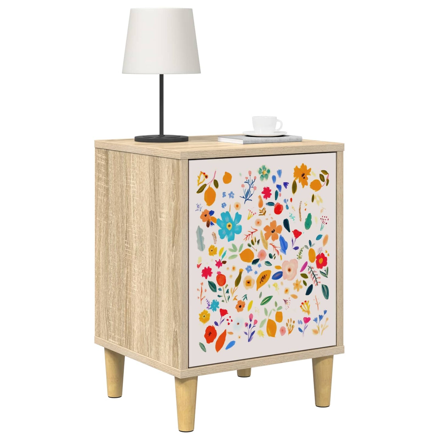 vidaXL Κομοδίνο MAINZ Sonoma Δρυς 36 x 33 x 50 εκ. Επεξεργασμένο Ξύλο
