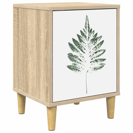 vidaXL Κομοδίνο HANAU Sonoma Δρυς 36 x 33 x 50 εκ. Επεξεργασμένο Ξύλο