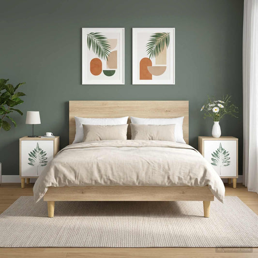 vidaXL Κομοδίνο HANAU 2 τμχ. Sonoma Δρυς 36 x 33 x 50 εκ.