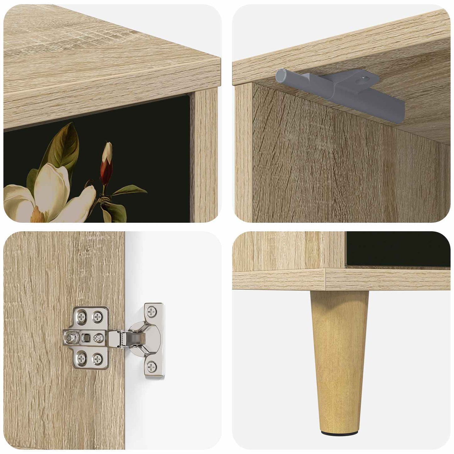 vidaXL Κομοδίνο BREMEN Sonoma Δρυς 36 x 33 x 50 εκ. Επεξεργασμένο Ξύλο