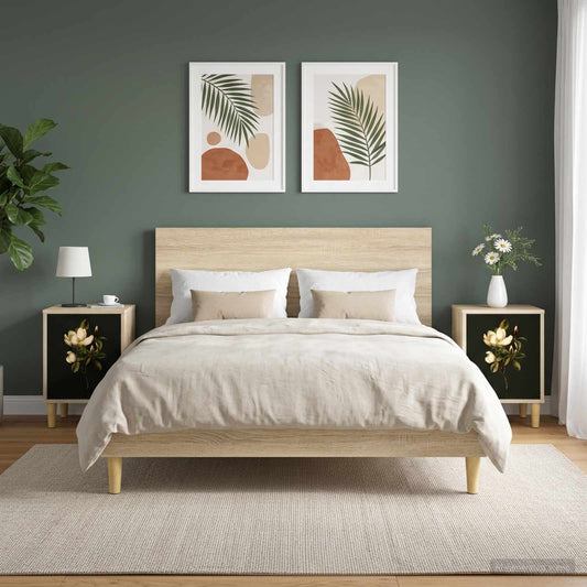 vidaXL Κομοδίνο BREMEN 2 τμχ. Sonoma Δρυς 36 x 33 x 50 εκ.