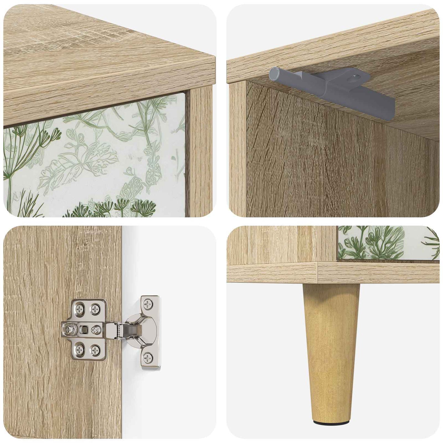 vidaXL Κομοδίνο GOTHA Sonoma Δρυς 36 x 33 x 50 εκ. Επεξεργασμένο Ξύλο