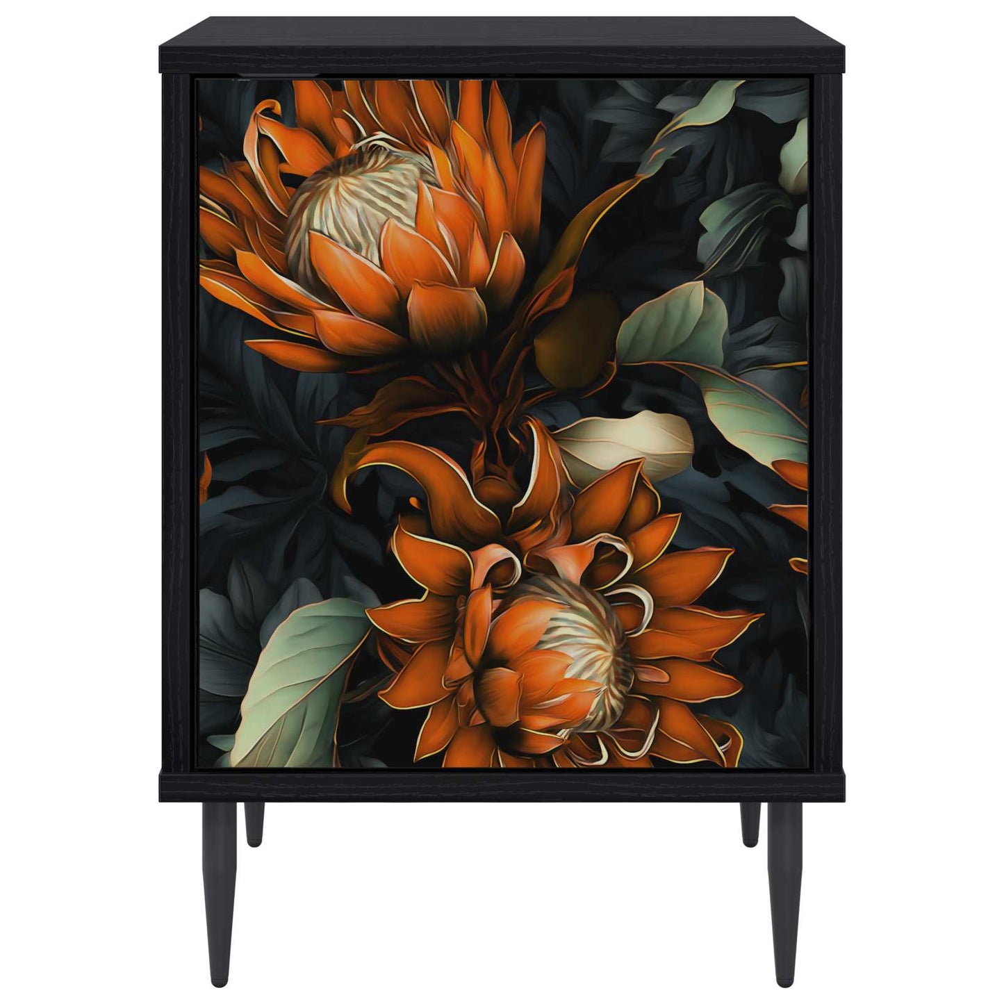 vidaXL Κομοδίνο LOCHEM Μαύρη Δρυς 36 x 33 x 51 εκ. Επεξεργασμένο Ξύλο
