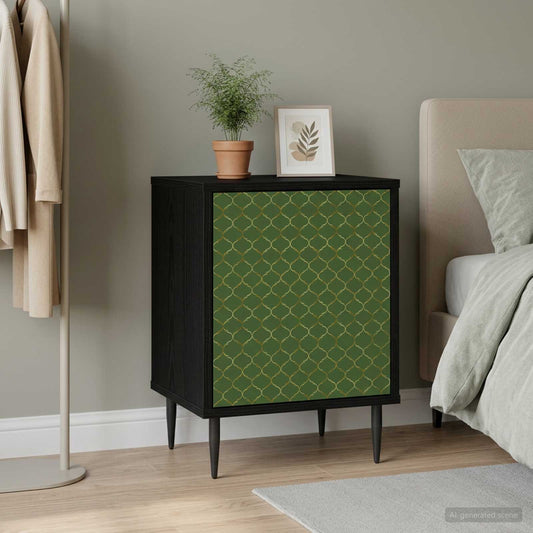 vidaXL Κομοδίνο GELEEN Μαύρη Δρυς 36 x 33 x 51 εκ. Επεξεργασμένο Ξύλο