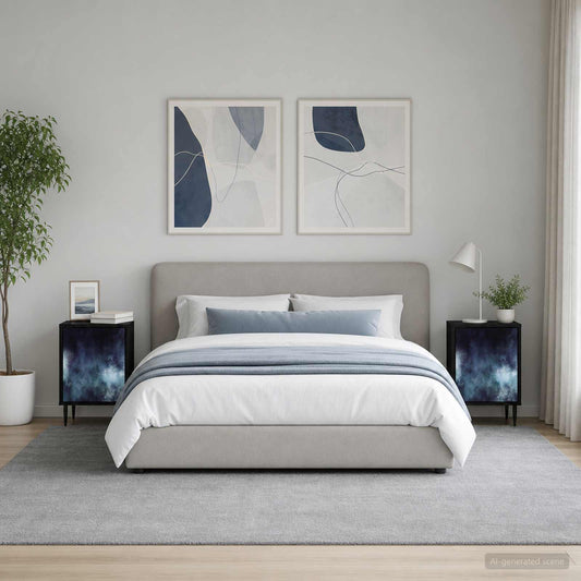 vidaXL Κομοδίνο RAALTE 2 τμχ. Μαύρη Δρυς 36 x 33 x 51 εκ.