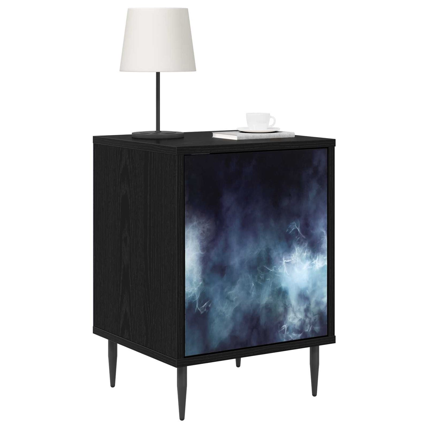 vidaXL Κομοδίνο RAALTE 2 τμχ. Μαύρη Δρυς 36 x 33 x 51 εκ.