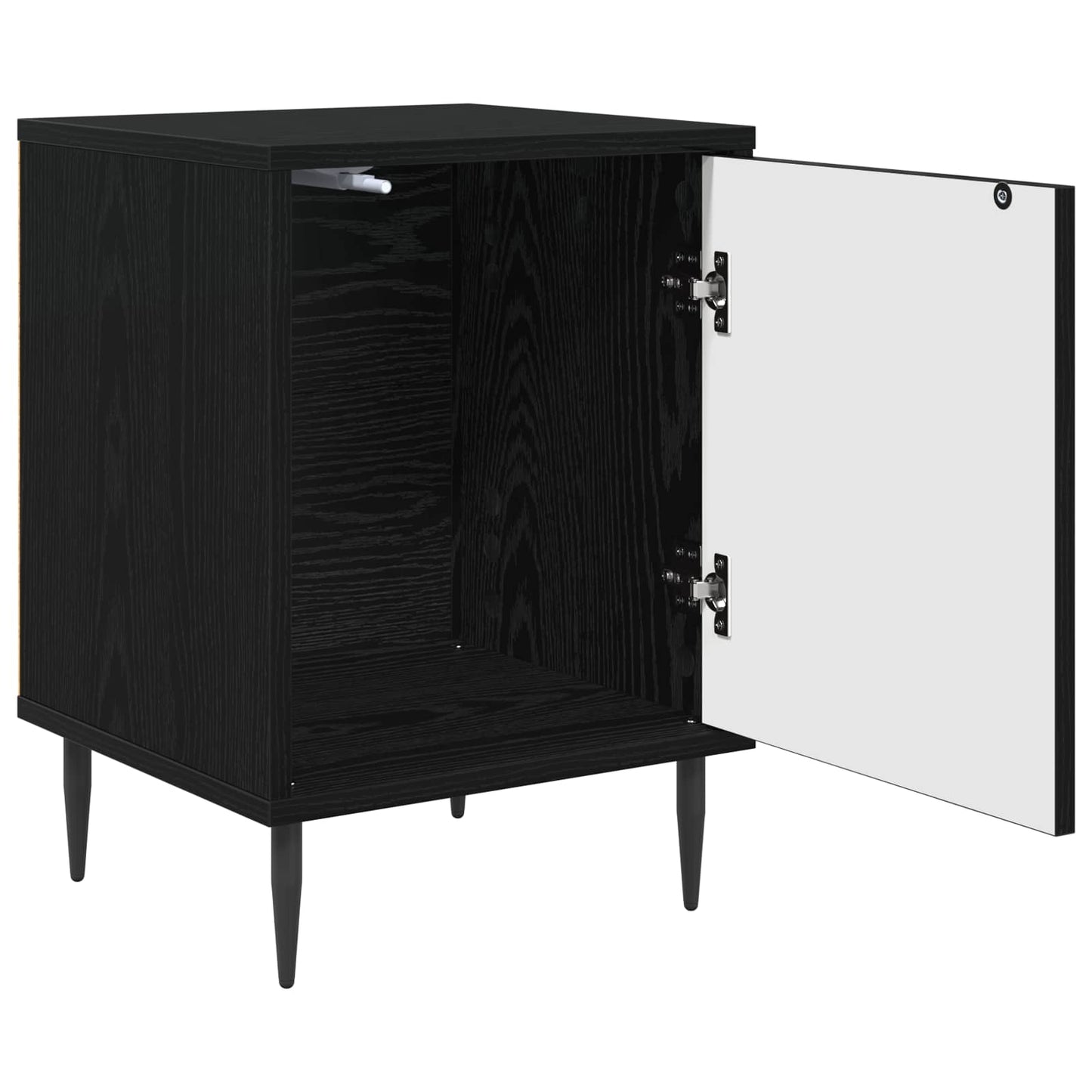 vidaXL Κομοδίνο GENNEP Μαύρη Δρυς 36 x 33 x 51 εκ. Επεξεργασμένο Ξύλο
