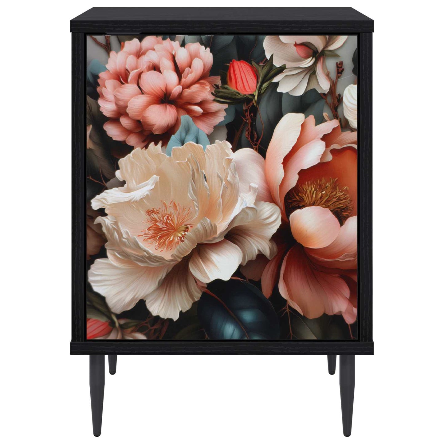 vidaXL Κομοδίνο BORNE Μαύρη Δρυς 36 x 33 x 51 εκ. Επεξεργασμένο Ξύλο