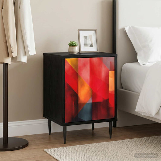 vidaXL Κομοδίνο HEESCH Μαύρη Δρυς 36 x 33 x 51 εκ. Επεξεργασμένο Ξύλο