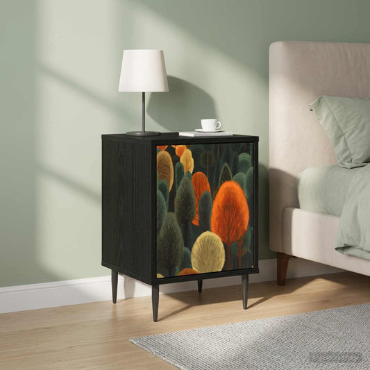 vidaXL Κομοδίνο ZAANDAM 2 τμχ. Μαύρη Δρυς 36 x 33 x 51 εκ.