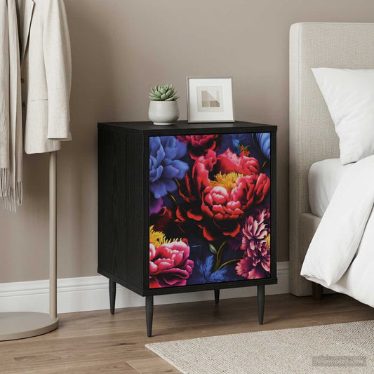 vidaXL Κομοδίνο KIEL Μαύρη Δρυς 36 x 33 x 51 εκ. Επεξεργασμένο Ξύλο