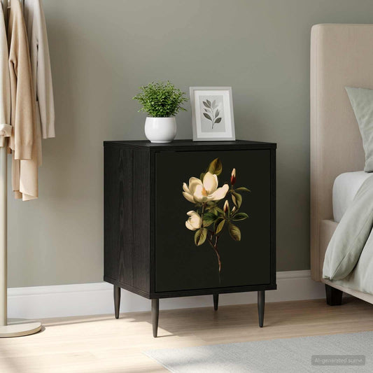 vidaXL Κομοδίνο BREMEN Μαύρη Δρυς 36 x 33 x 51 εκ. Επεξεργασμένο Ξύλο