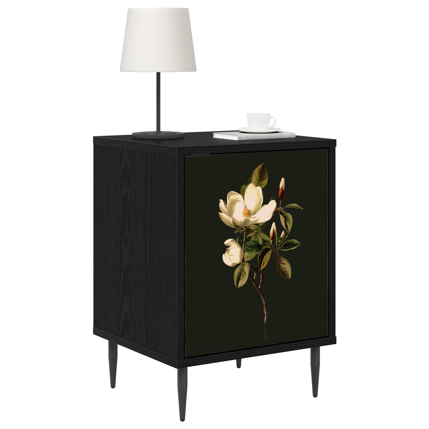 vidaXL Κομοδίνο BREMEN Μαύρη Δρυς 36 x 33 x 51 εκ. Επεξεργασμένο Ξύλο