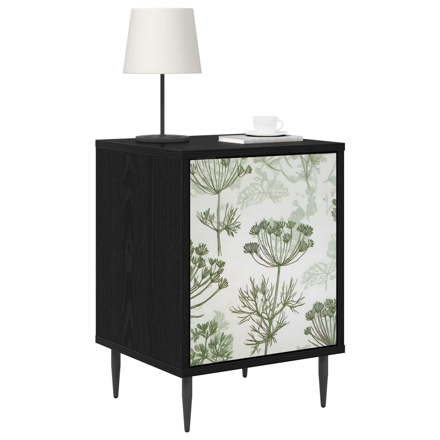 vidaXL Κομοδίνο GOTHA Μαύρη Δρυς 36 x 33 x 51 εκ. Επεξεργασμένο Ξύλο