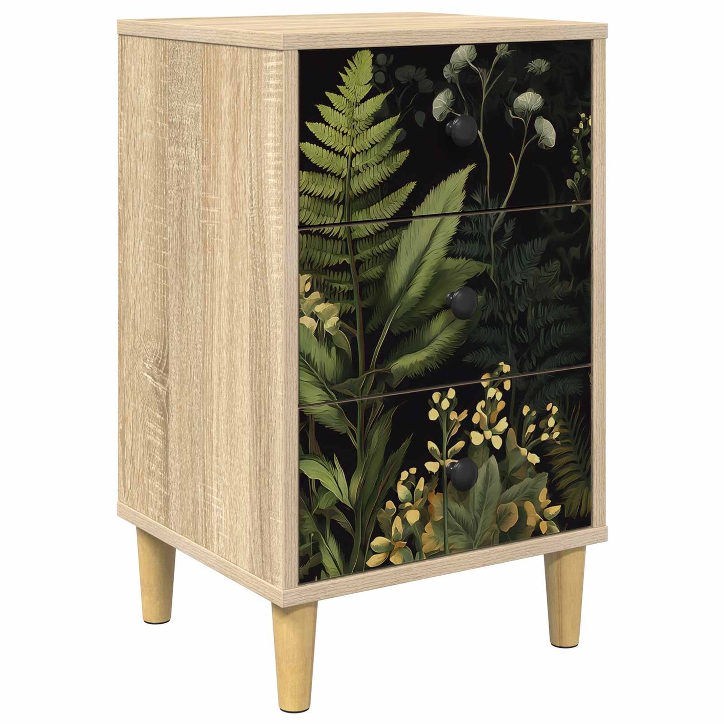 vidaXL Κομοδίνο RHENEN Sonoma Δρυς 36 x 33 x 60 εκ Επεξεργασμένο Ξύλο