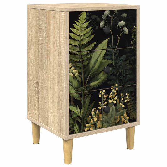vidaXL Κομοδίνο RHENEN Sonoma Δρυς 36 x 33 x 60 εκ Επεξεργασμένο Ξύλο