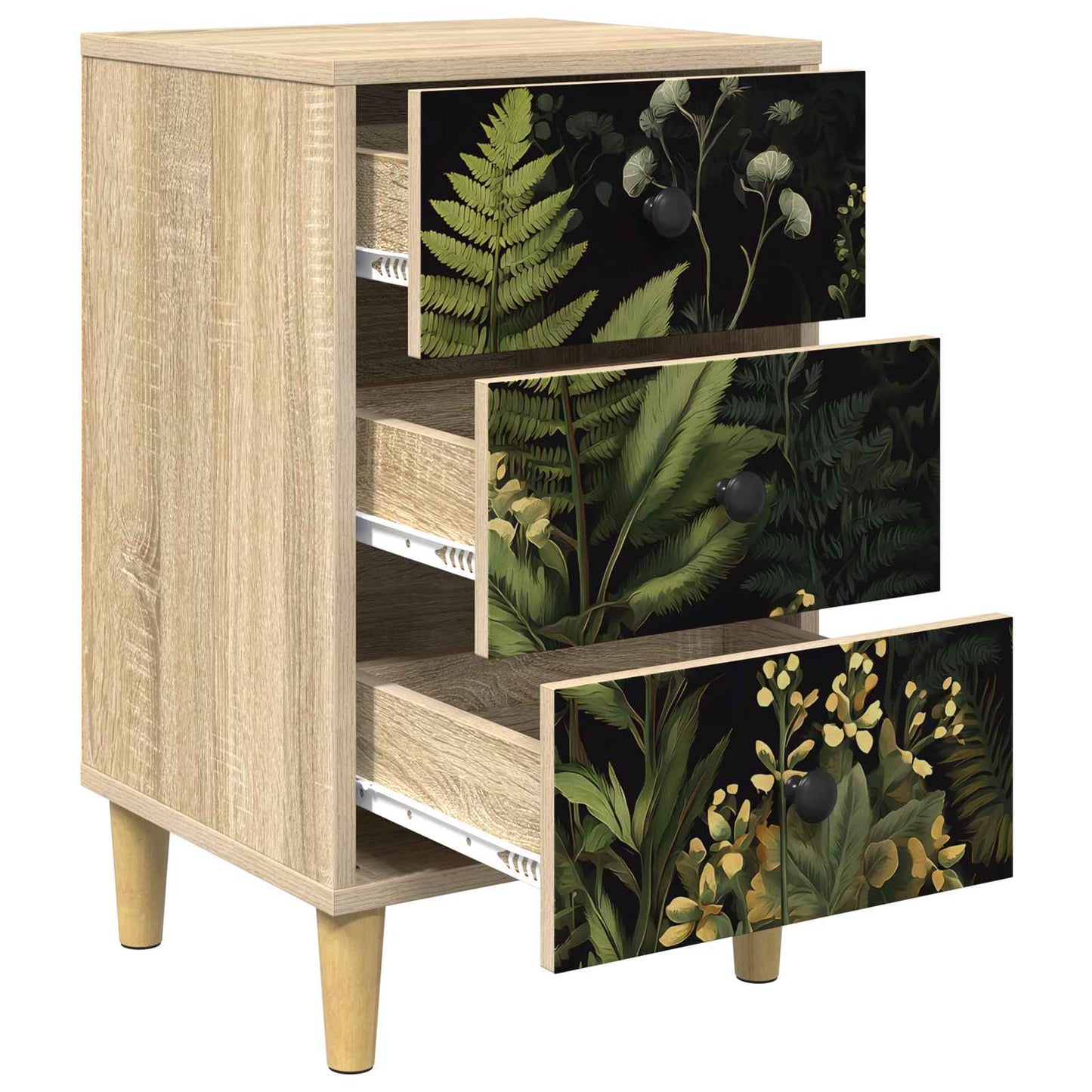 vidaXL Κομοδίνο RHENEN Sonoma Δρυς 36 x 33 x 60 εκ Επεξεργασμένο Ξύλο