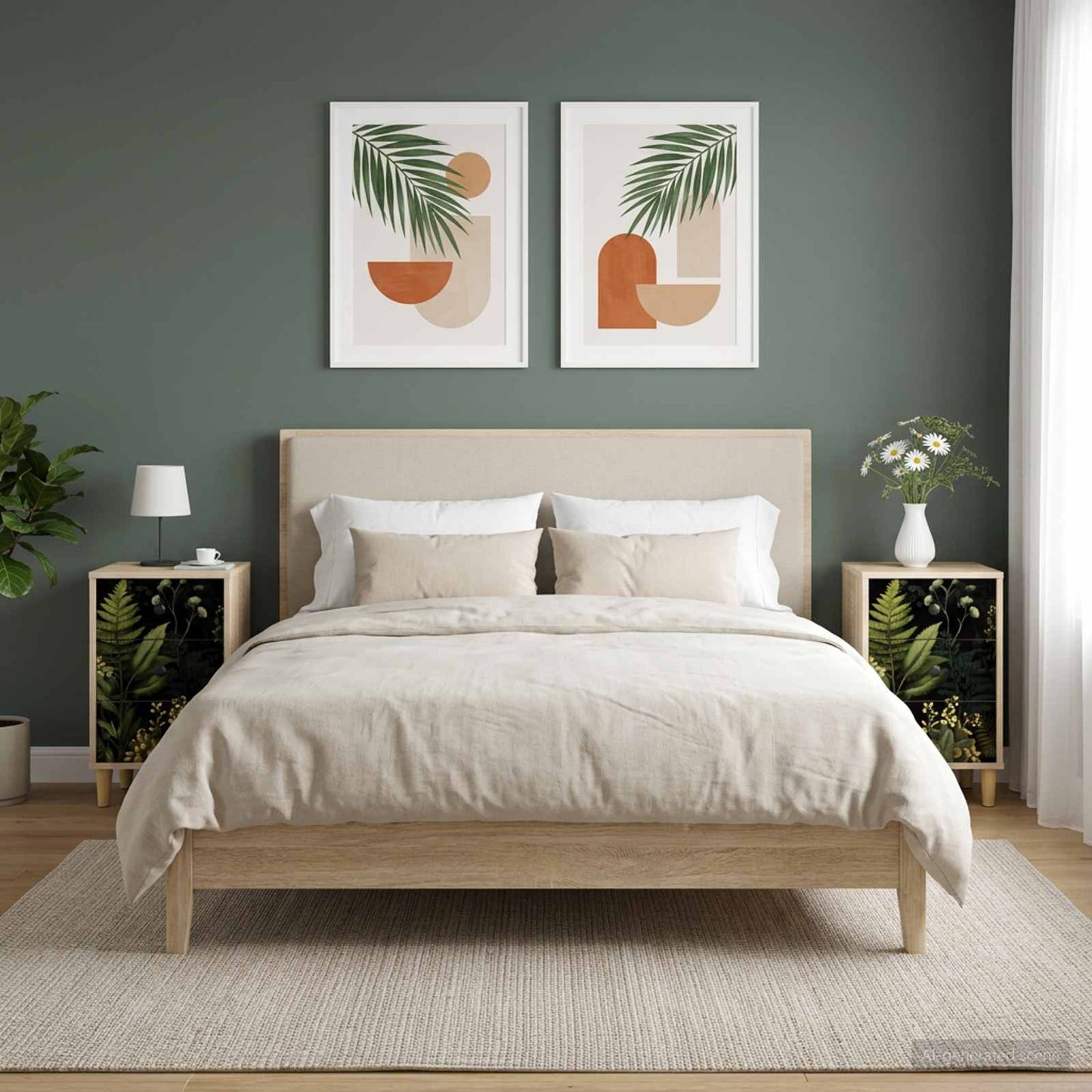 vidaXL Κομοδίνο RHENEN 2 τμχ. Sonoma Δρυς 36 x 33 x 60 εκ