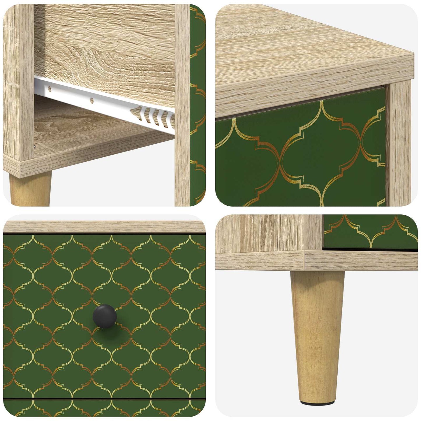 vidaXL Κομοδίνο GELEEN Sonoma Δρυς 36 x 33 x 60 εκ Επεξεργασμένο Ξύλο