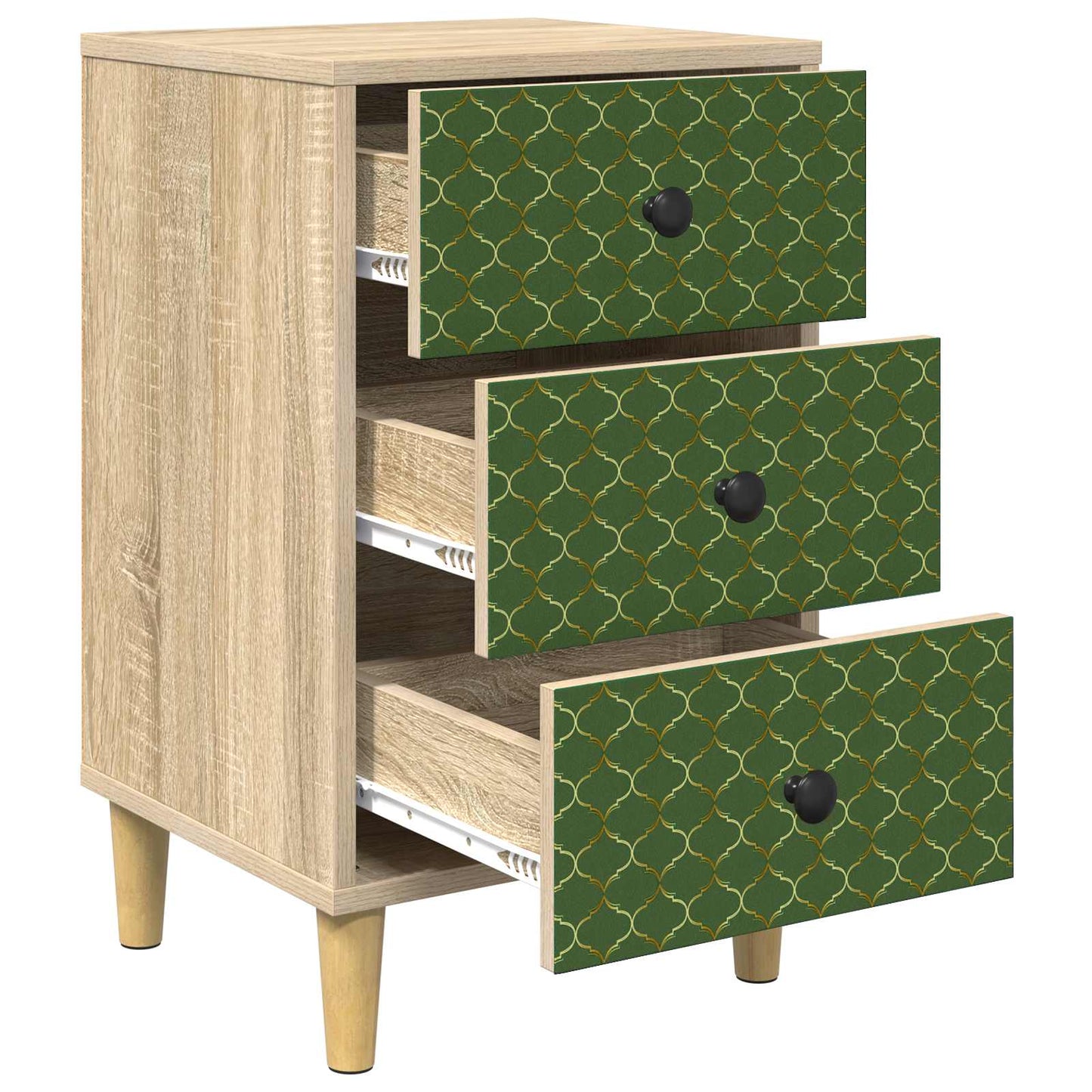 vidaXL Κομοδίνο GELEEN 2 τμχ. Sonoma Δρυς 36 x 33 x 60 εκ