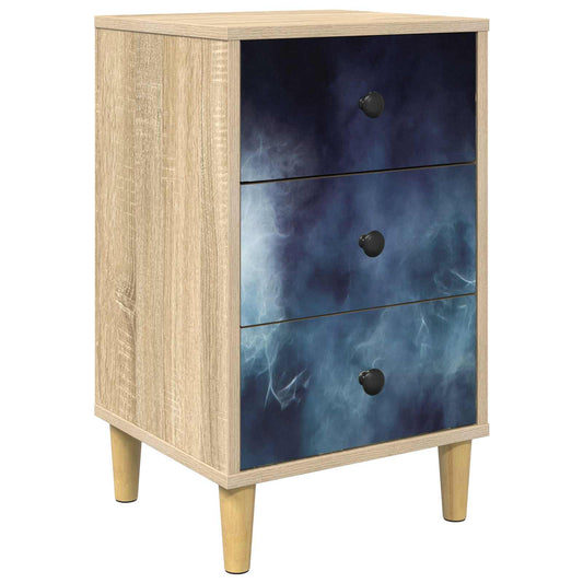 vidaXL Κομοδίνο RAALTE Sonoma Δρυς 36 x 33 x 60 εκ Επεξεργασμένο Ξύλο