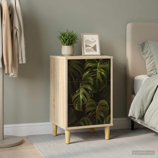 vidaXL Κομοδίνο ELBURG Sonoma Δρυς 36 x 33 x 60 εκ Επεξεργασμένο Ξύλο