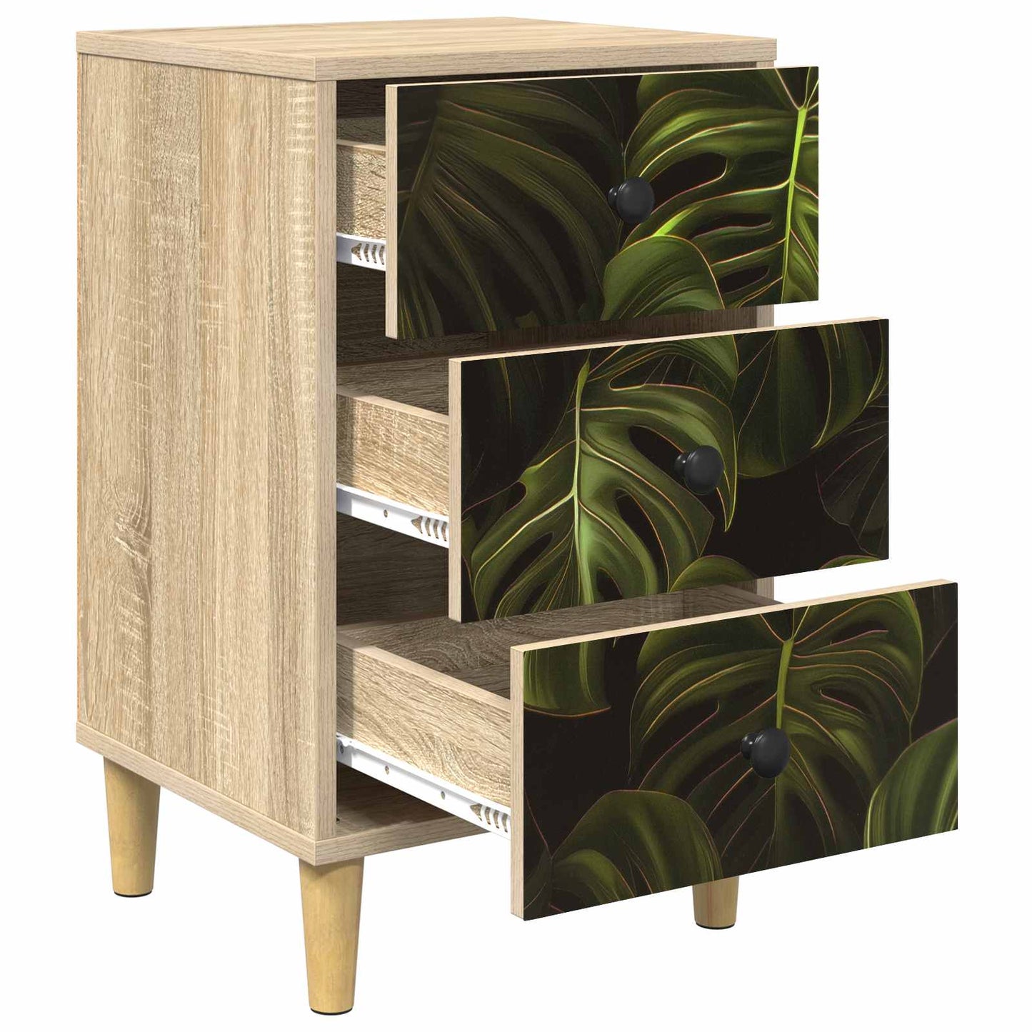 vidaXL Κομοδίνο ELBURG Sonoma Δρυς 36 x 33 x 60 εκ Επεξεργασμένο Ξύλο
