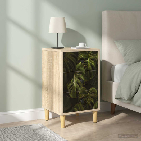 vidaXL Κομοδίνο ELBURG 2 τμχ. Sonoma Δρυς 36 x 33 x 60 εκ