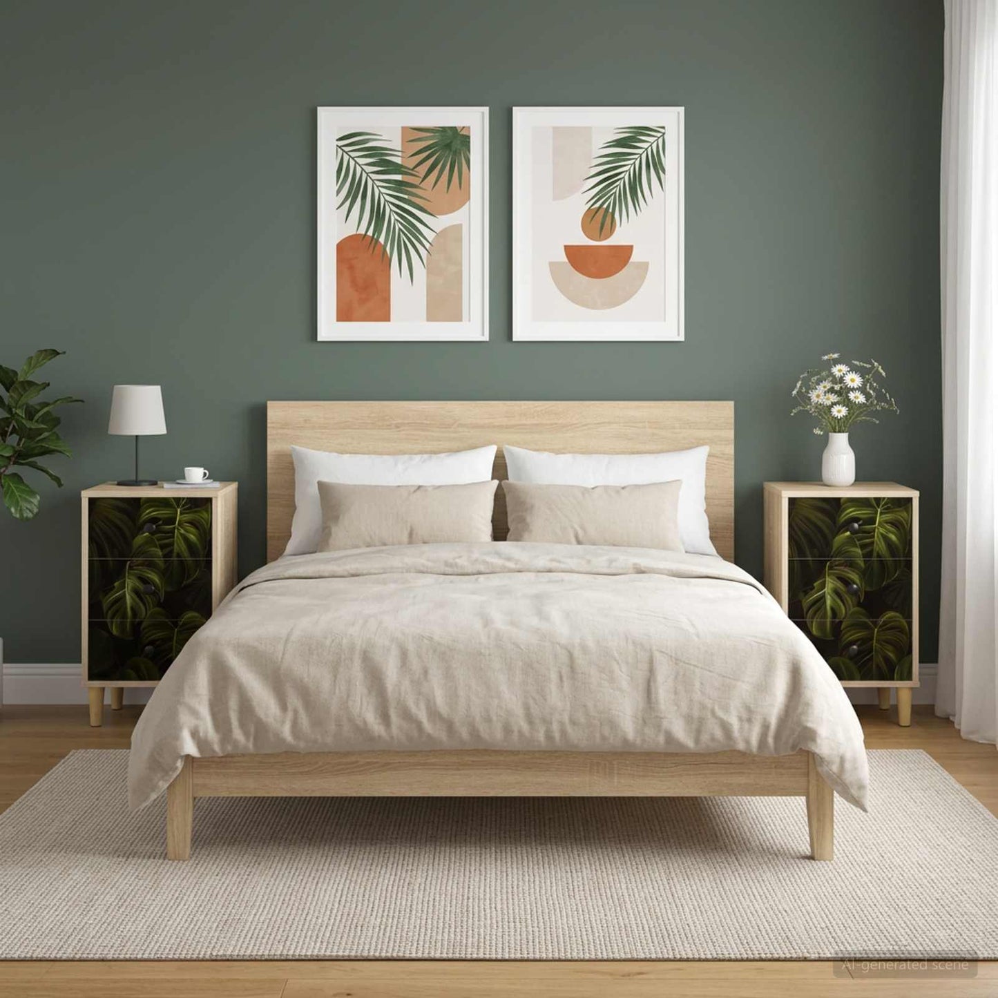 vidaXL Κομοδίνο ELBURG 2 τμχ. Sonoma Δρυς 36 x 33 x 60 εκ
