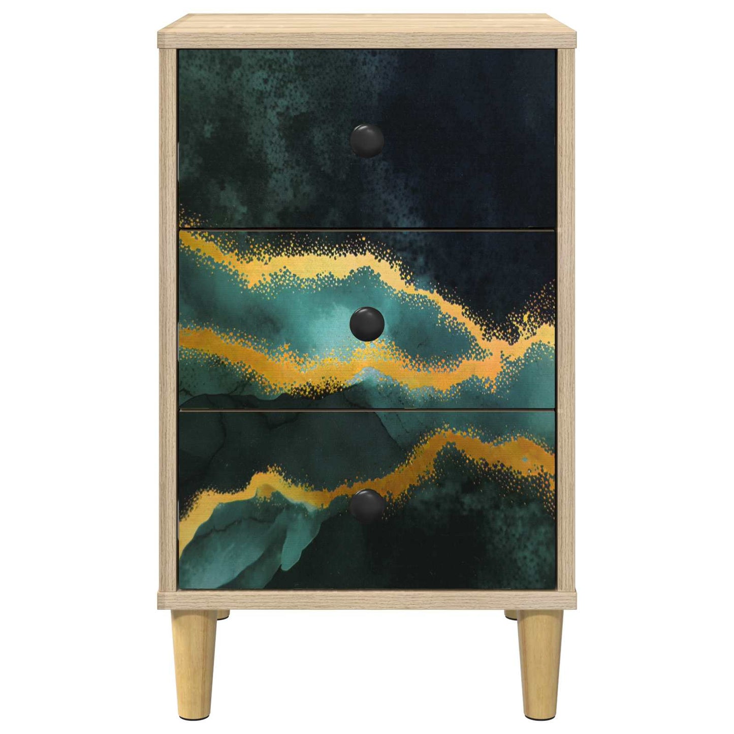 vidaXL Κομοδίνο WIJHE 2 τμχ. Sonoma Δρυς 36 x 33 x 60 εκ