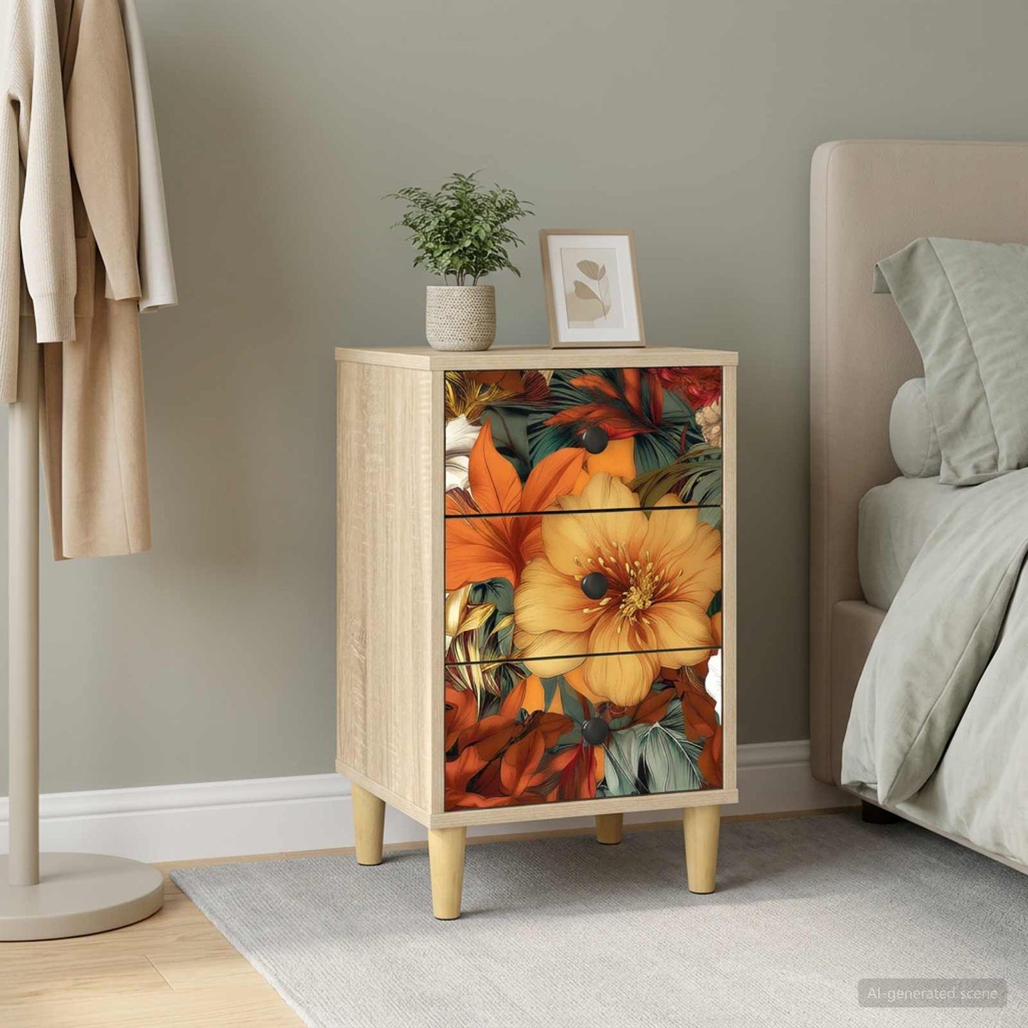 vidaXL Κομοδίνο GENNEP Sonoma Δρυς 36 x 33 x 60 εκ Επεξεργασμένο Ξύλο